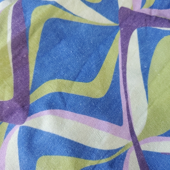 Zara Multicolor Linen Geometric Wide Leg Pants - Picture 10 of 10